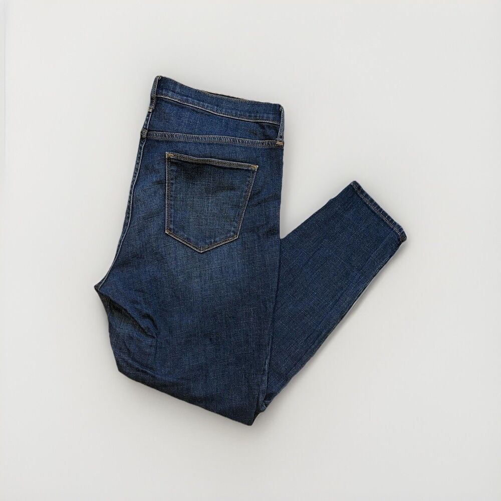 Gap 1969 True Skinny Ankle Slim Denim Jeans Blue Dark Wash Women